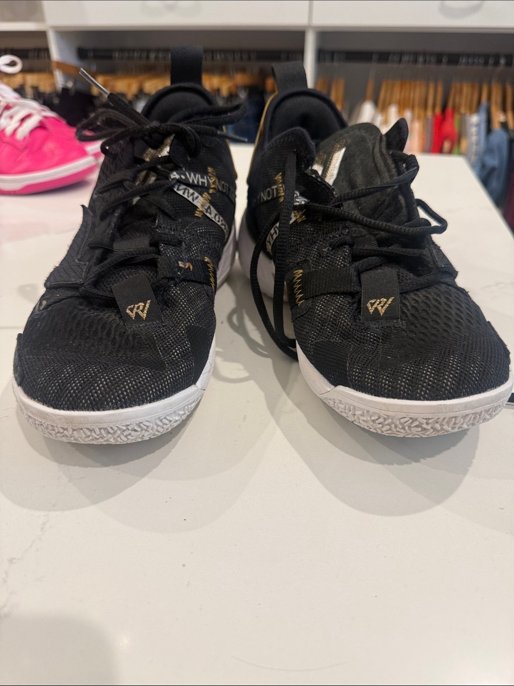 Jordan Kids Black and Gold Low-Top Sneakers